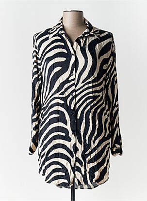 Tunique manches longues col chemisier noir H&M femme