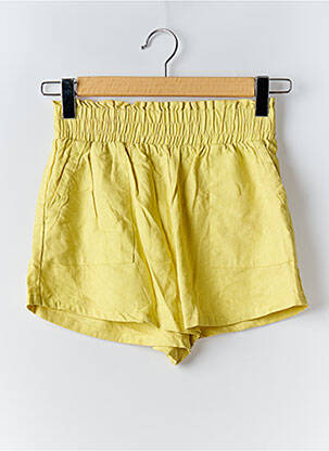 Short taille normale taille normale jaune BERSHKA femme