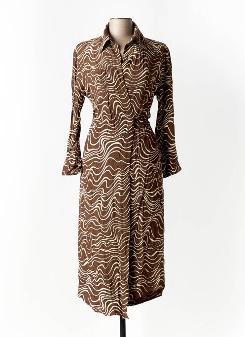 Robe mi-longue marron & OTHER STORIES pour femme