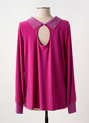Top coupe fluide manches longues violet ALDO MARTIN'S femme