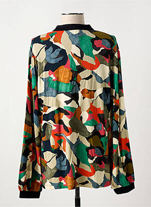 Blouse imprimé fantaisie manches longues vert ALDO MARTIN'S femme