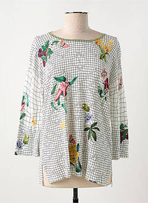 Pull col rond manches longues blanc JEI'S BY LETIZIA DENARO femme