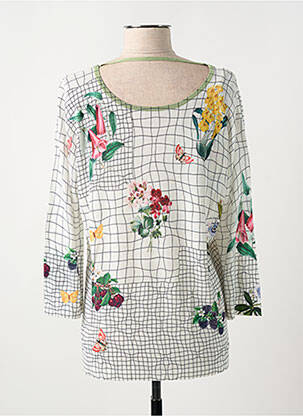 Pull col rond manches longues blanc JEI'S BY LETIZIA DENARO femme