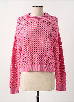 Pull col rond manches longues rose RINO & PELLE femme