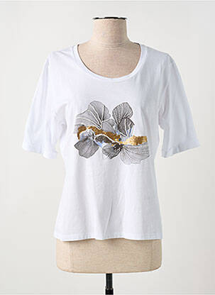 T-shirt sérigraphie manches courtes blanc EVA KAYAN femme