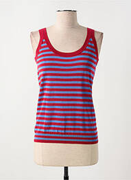 Top imprimé fantaisie fines bretelles rouge JEI'S BY LETIZIA DENARO femme