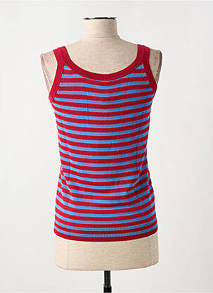 Top imprimé fantaisie fines bretelles rouge JEI'S BY LETIZIA DENARO femme