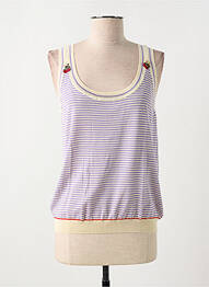 Top imprimé fantaisie fines bretelles violet JEI'S BY LETIZIA DENARO femme