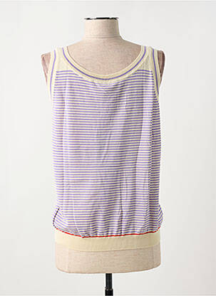 Top imprimé fantaisie fines bretelles violet JEI'S BY LETIZIA DENARO femme
