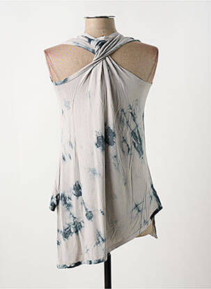 Top imprimé fantaisie sans manche gris KEDZIOREK femme