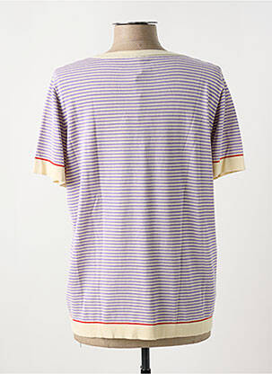 Top imprimé fantaisie manches courtes violet JEI'S BY LETIZIA DENARO femme
