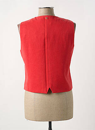Gilet sans manche coupe cintrée rouge LOLA CASADEMUNT femme