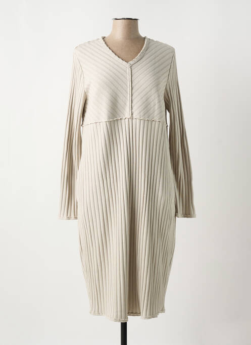 Robe mi-longue beige KEDZIOREK pour femme