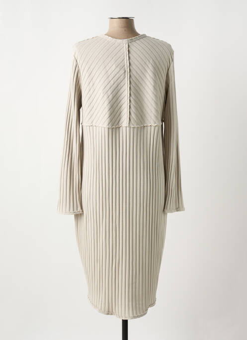 Robe mi-longue beige KEDZIOREK pour femme