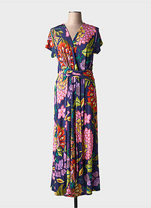 Robe longue manches courtes manches courtes violet ALDO MARTIN'S femme