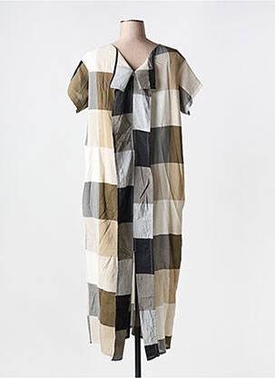 Robe longue manches courtes manches courtes marron KEDZIOREK femme