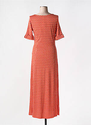 Robe longue manches courtes manches courtes rouge SURKANA femme
