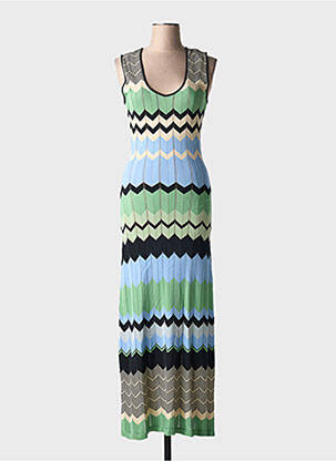 Robe longue sans manche sans manche vert LOLA CASADEMUNT femme