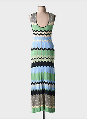 Robe longue sans manche sans manche vert LOLA CASADEMUNT femme