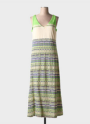 Robe longue sans manche sans manche vert ALDO MARTIN'S femme