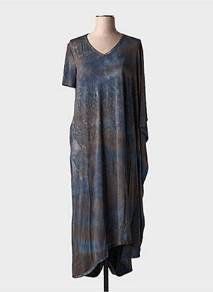 Robe longue manches courtes manches courtes gris KEDZIOREK femme