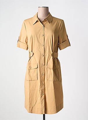 Robe courte manches courtes manches courtes beige EVA KAYAN femme