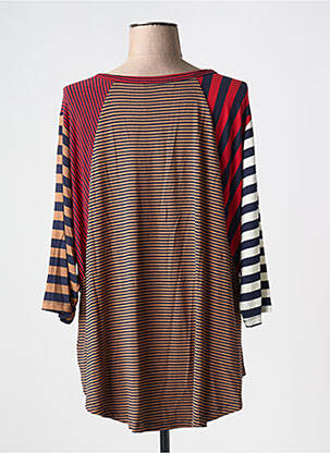 T-shirt stretch manches 3/4 marron ALEMBIKA femme