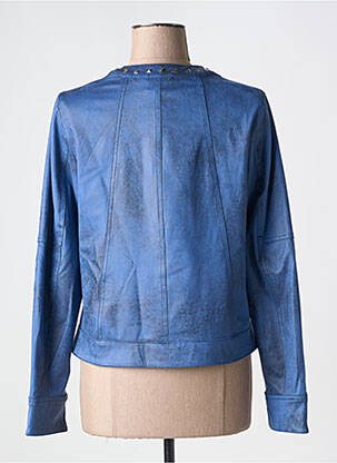 Veste casual col rond bleu ZIA BRAND femme