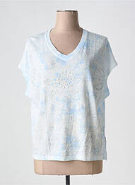 Pull col v manches courtes bleu MPC (MA PETITE CAPSULE) femme