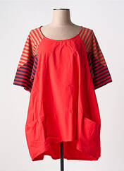 Tunique manches courtes rouge ALEMBIKA pour femme seconde vue