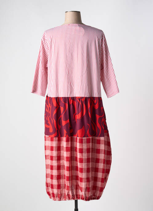 Robe mi-longue rouge ALEMBIKA pour femme