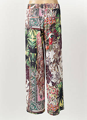 Pantalon large tissage popeline taille normale marron K-DESIGN femme