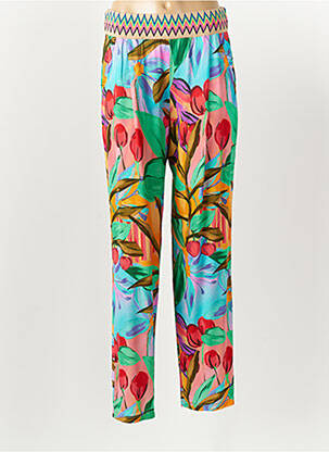 Pantalon droit stretch taille normale bleu ALDOMARTINS femme