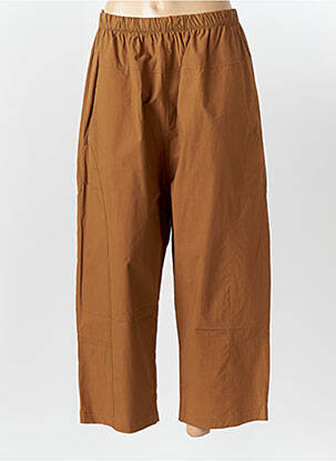 Pantalon large tissage popeline taille normale marron GERSHON BRAM femme