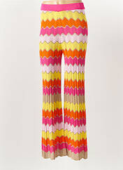 Pantalon droit rose LEO & UGO pour femme seconde vue