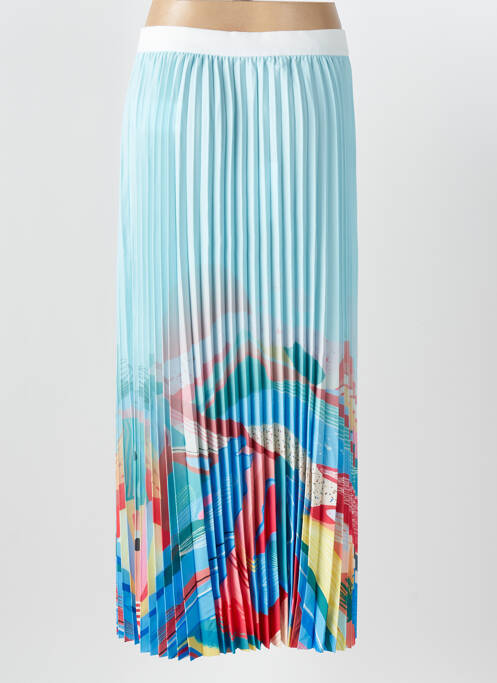 Jupe longue imprimé fantaisie bleu LEO & UGO femme