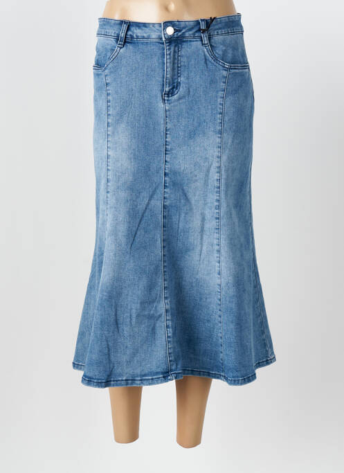 Jupe mi-longue bleu JOSEPH RIBKOFF pour femme