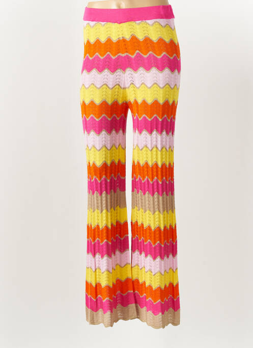 Pantalon droit rose LEO & UGO pour femme