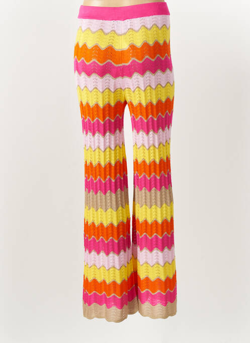 Pantalon droit rose LEO & UGO pour femme