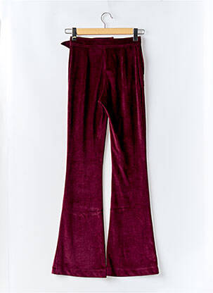 Pantalon flare stretch taille haute rouge KAOÂ femme