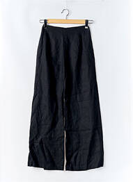 Pantalon large tissage crêpe taille haute noir FAITHFULL THE BRAND femme