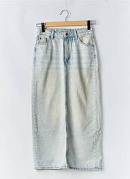 Jupe longue coupe droite bleu & DENIM femme
