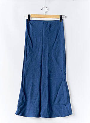 Jupe longue tissage crêpe bleu AGNES B femme