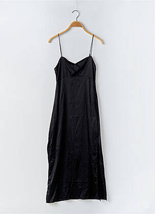 Robe mi-longue coupe fluide fines bretelles noir MAGALI PASCAL femme