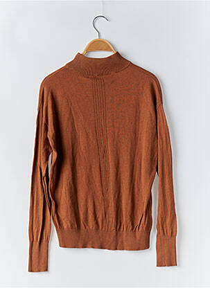 Pull stretch manches longues marron AUTOGRAPH femme