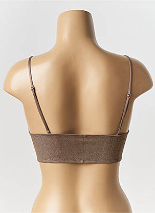 Soutien-gorge effet matière satinée bralettes marron NOO femme