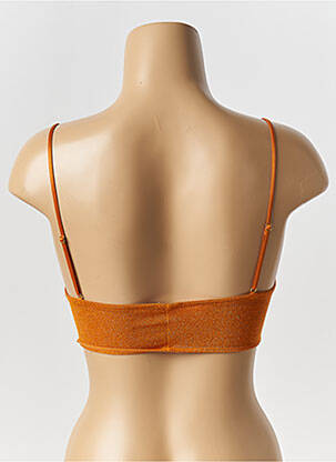Soutien-gorge effet matière satinée bralettes orange NOO femme