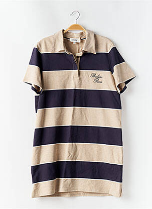 Robe courte manches courtes manches courtes bleu BALZAC femme