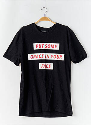 T-shirt coupe cintrée manches courtes noir ELEVEN PARIS homme
