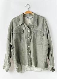 Chemise manches longues poches vert ZARA homme